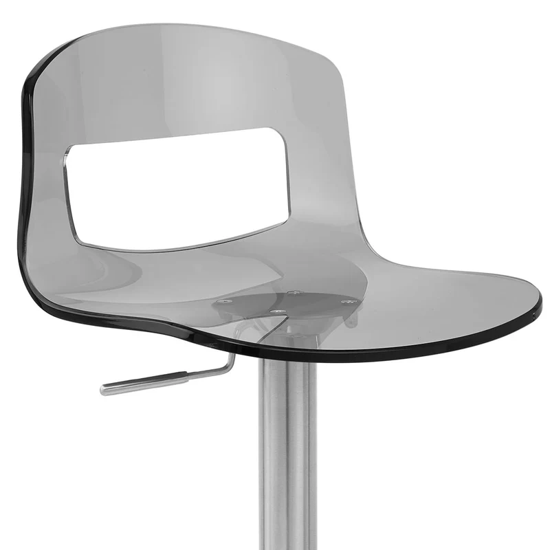 Chaise de Bar Plastique Chrome Brossé - Stardust Gris