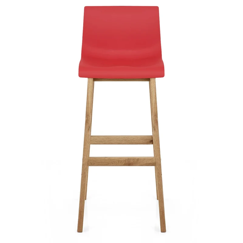 Tabouret de Bar Résine Bois - Drift ABS Rouge
