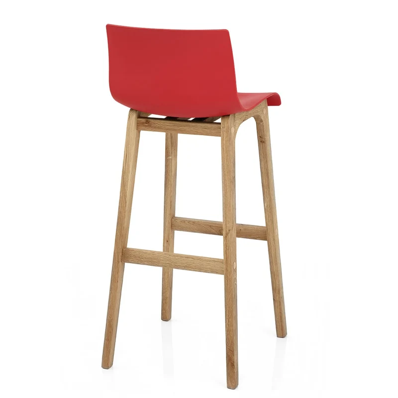Tabouret de Bar Résine Bois - Drift ABS Rouge