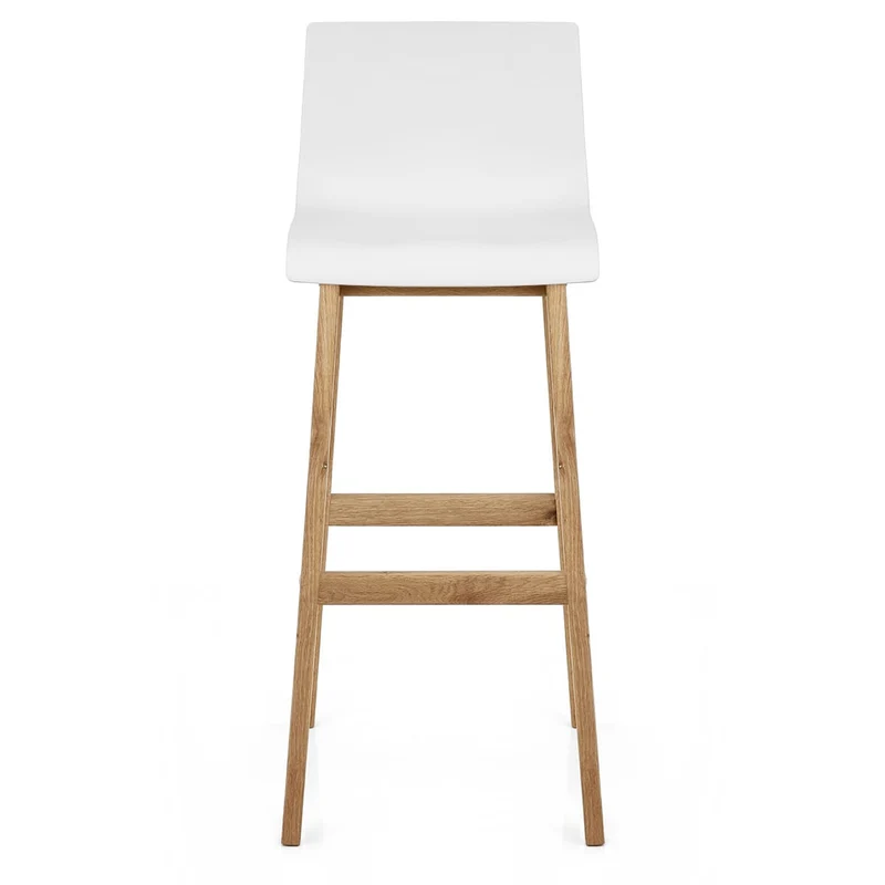 Tabouret de Bar Résine Bois - Drift ABS Blanc