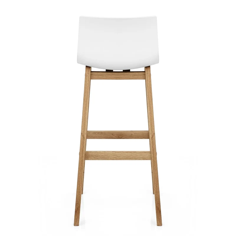 Tabouret de Bar Résine Bois - Drift ABS Blanc