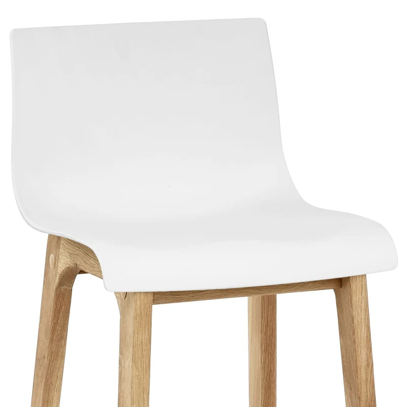Tabouret de Bar Résine Bois - Drift ABS Blanc