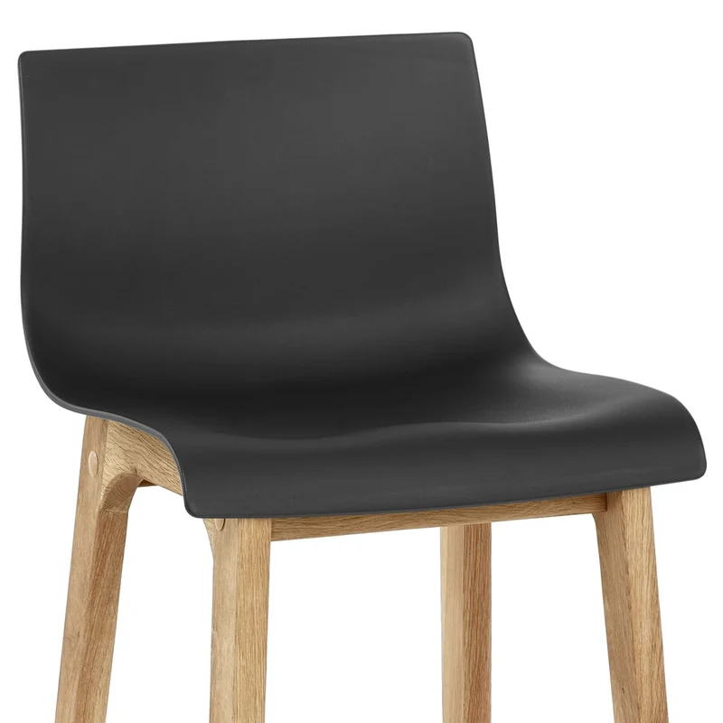 Tabouret de Bar Résine Bois - Drift ABS Noir