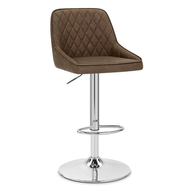 Tabouret Faux Cuir - Darwin Marron