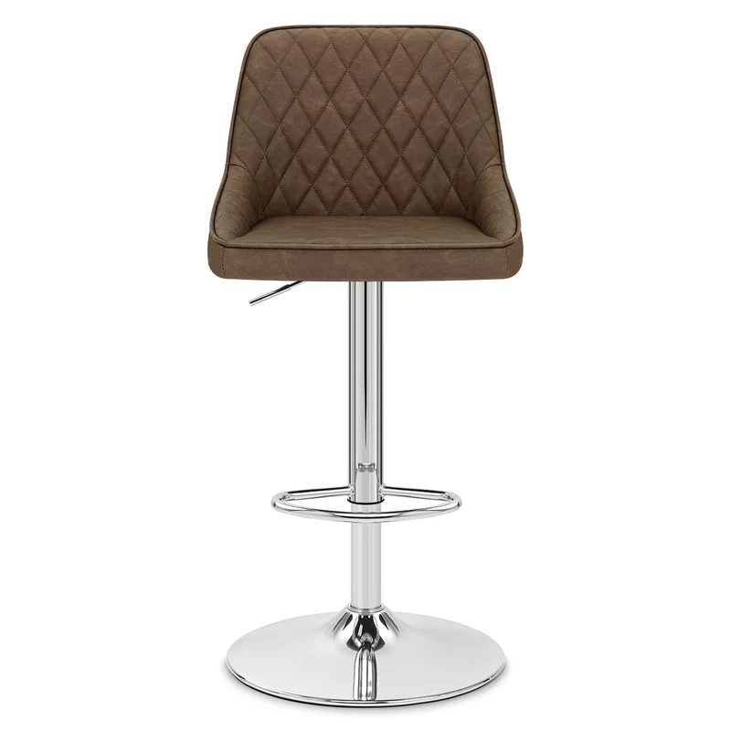 Tabouret Faux Cuir - Darwin Marron