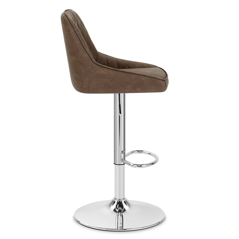 Tabouret Faux Cuir - Darwin Marron