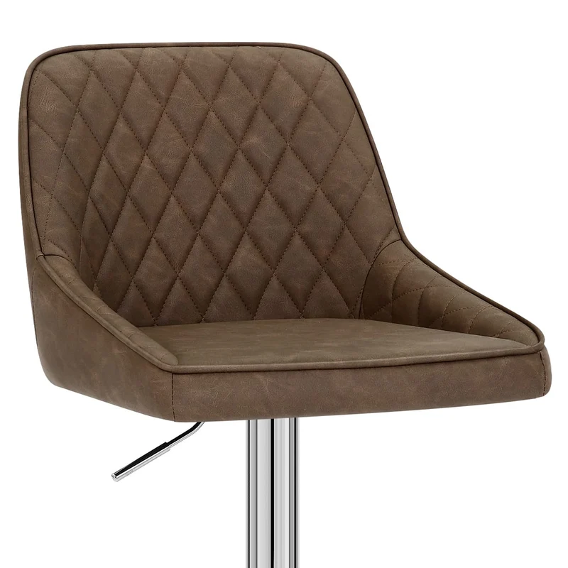 Tabouret Faux Cuir - Darwin Marron