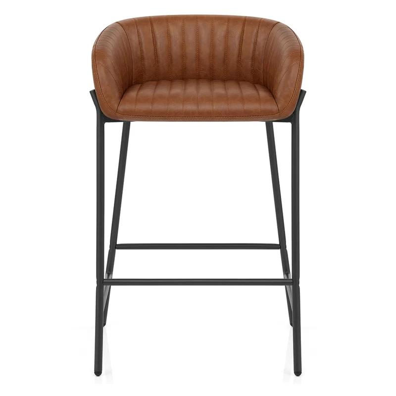 Tabouret de Bar Faux Cuir - Cub Marron