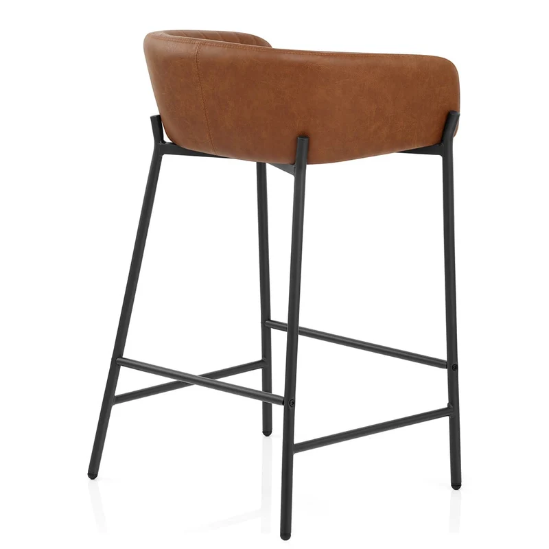 Tabouret de Bar Faux Cuir - Cub Marron