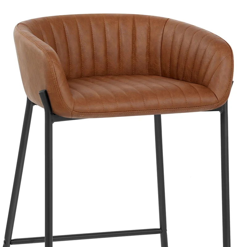 Tabouret de Bar Faux Cuir - Cub Marron