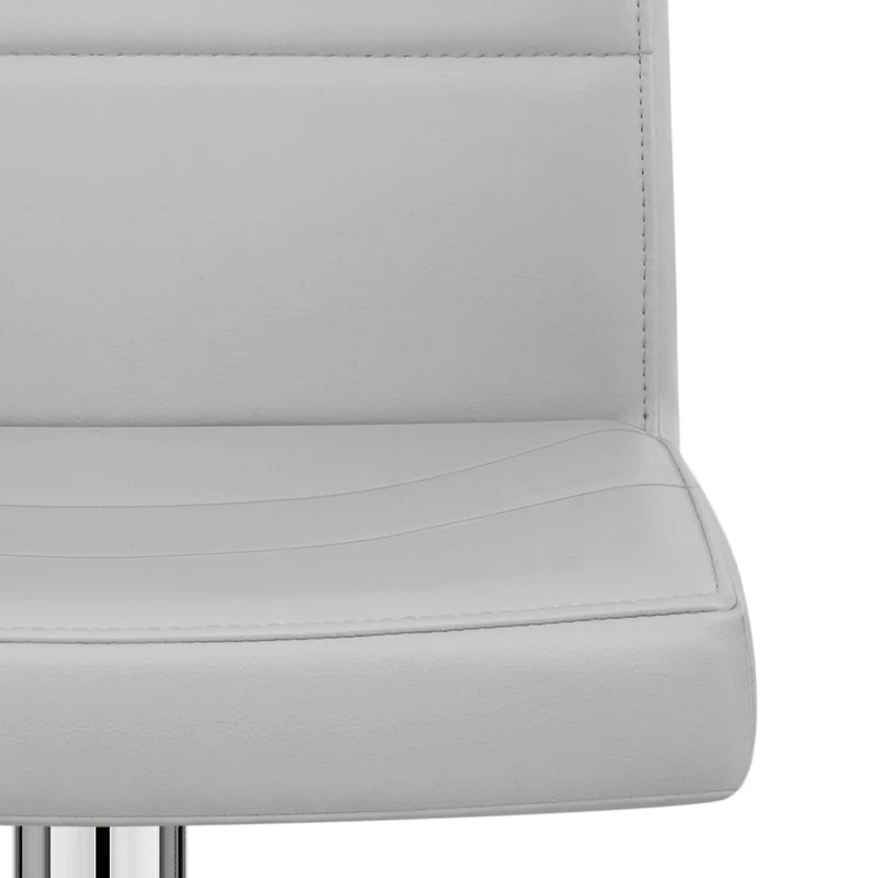 Chaise de Bar Faux Cuir Chrome - Breakfast Gris