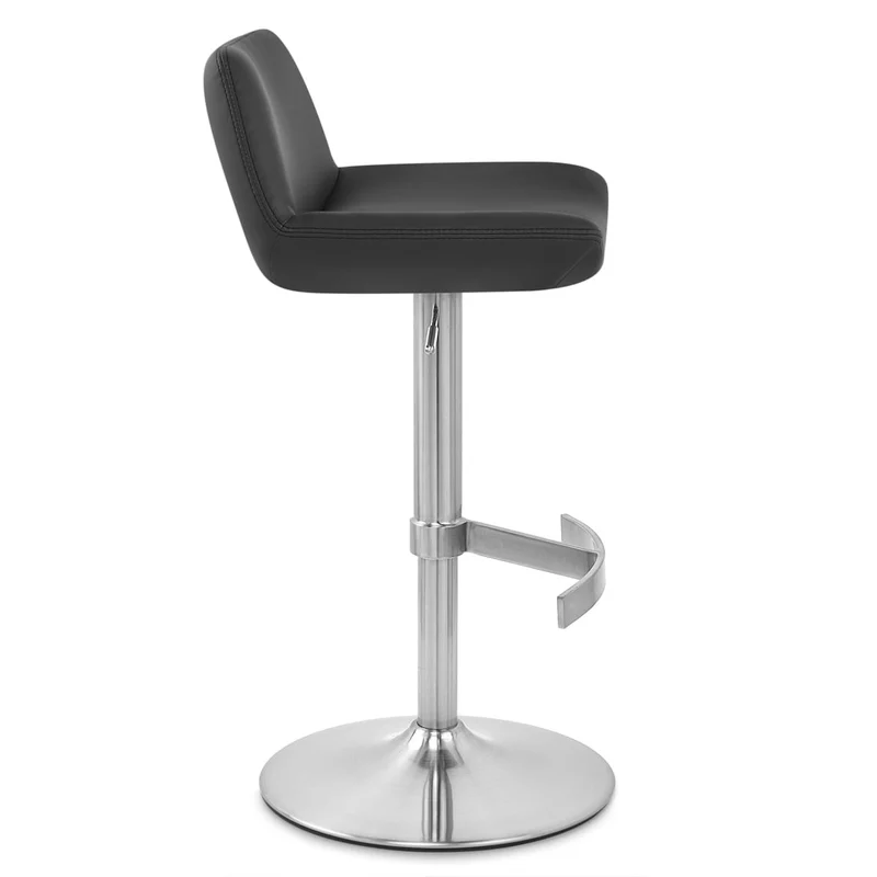 Tabouret de Bar Cuir Véritable - Christiana Noir