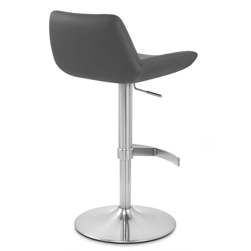 Tabouret de Bar Cuir Véritable - Christiana Gris