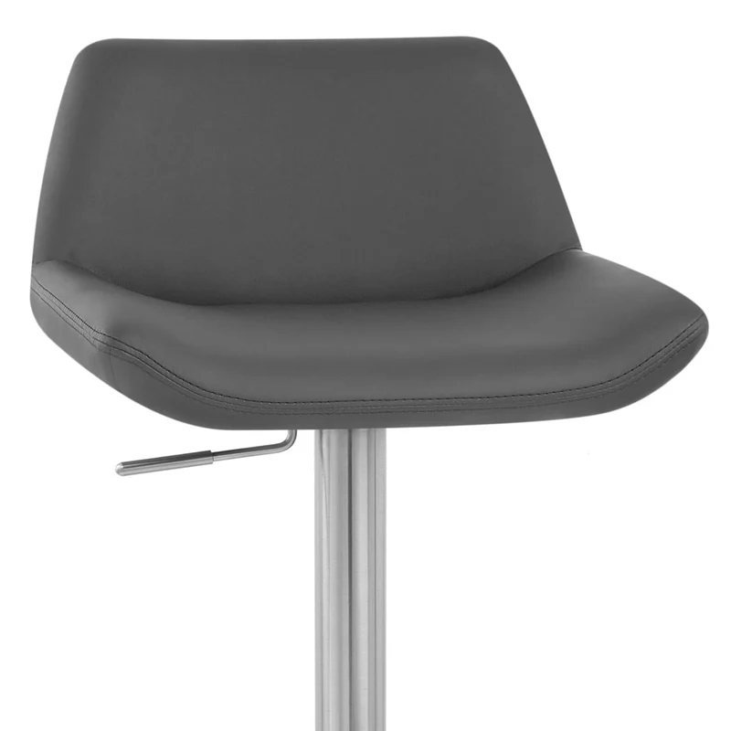 Tabouret de Bar Cuir Véritable - Christiana Gris