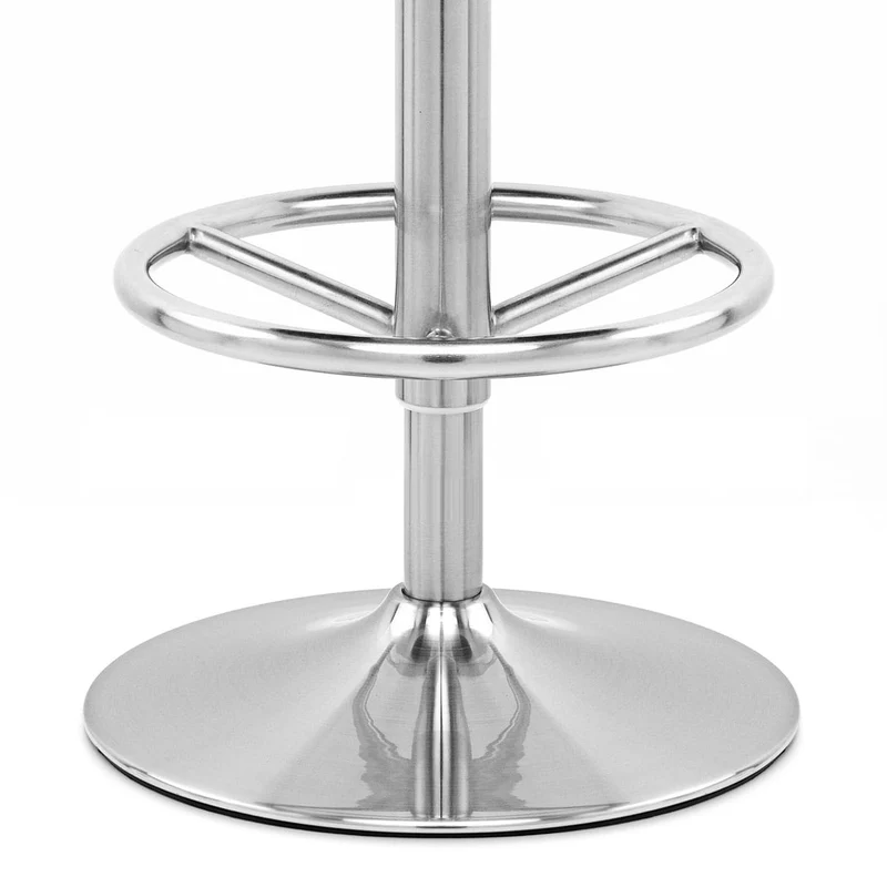 Chaise de Bar Faux Cuir Chrome Brossé - Château Noir