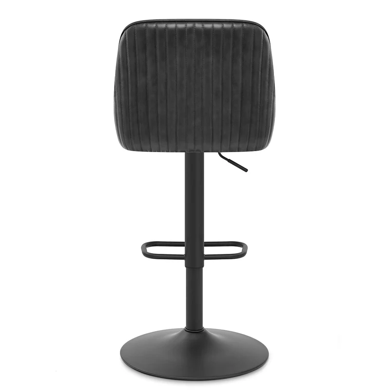 Tabouret Cuir Véritable - Canberra Noir