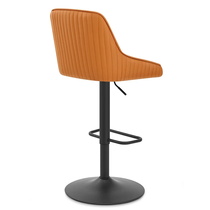 Tabouret Cuir Véritable - Canberra Orange