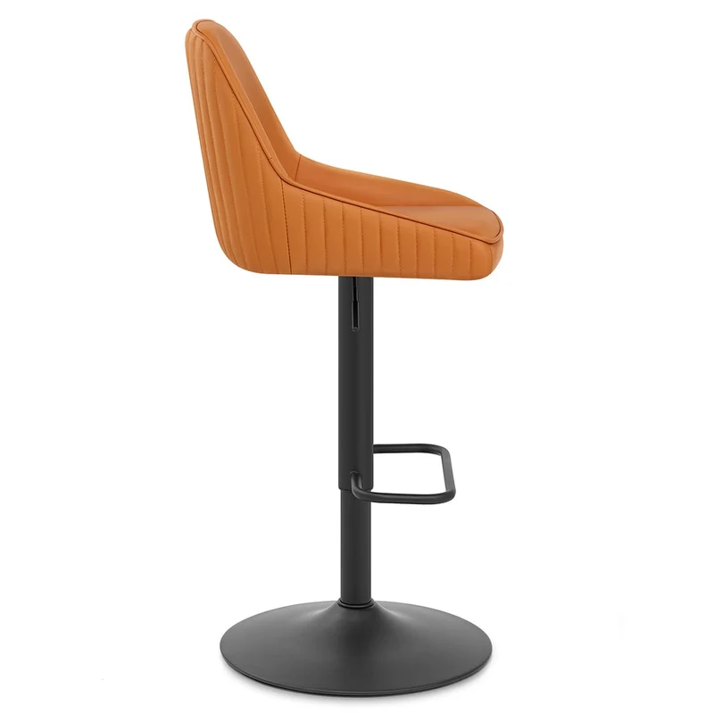 Tabouret Cuir Véritable - Canberra Orange
