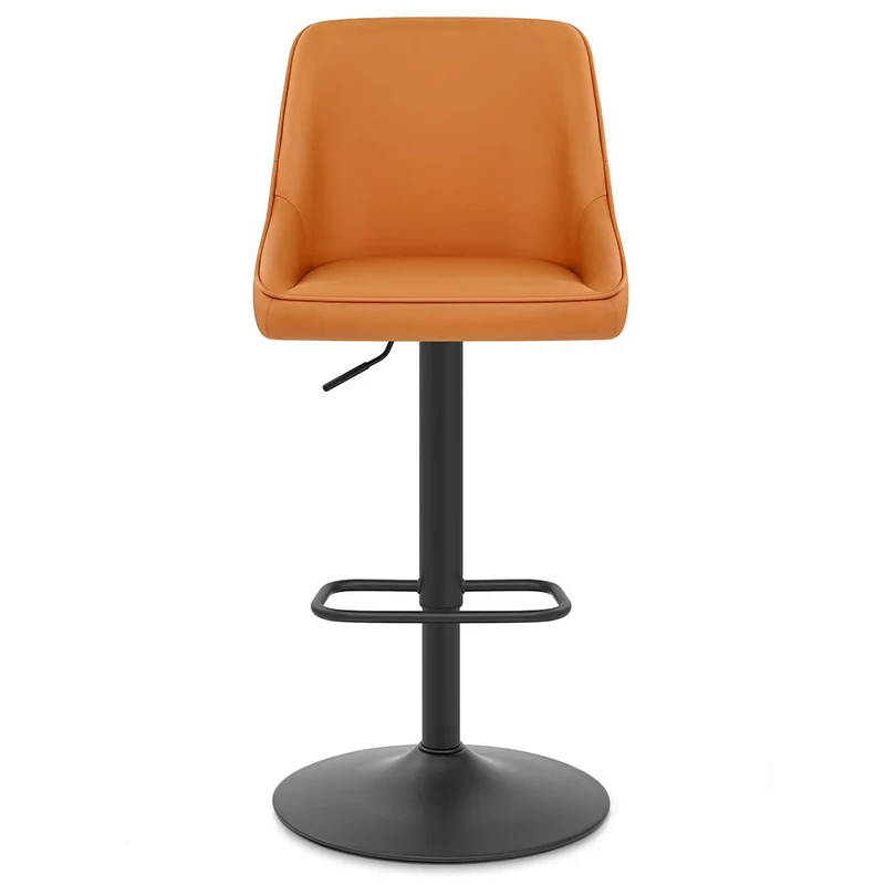Tabouret Cuir Véritable - Canberra Orange