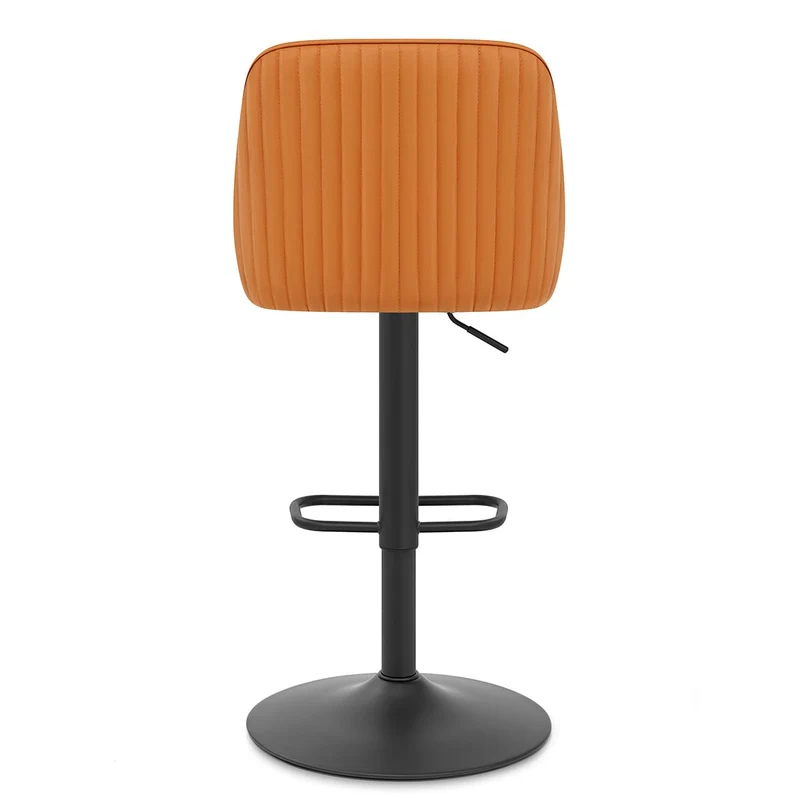 Tabouret Cuir Véritable - Canberra Orange