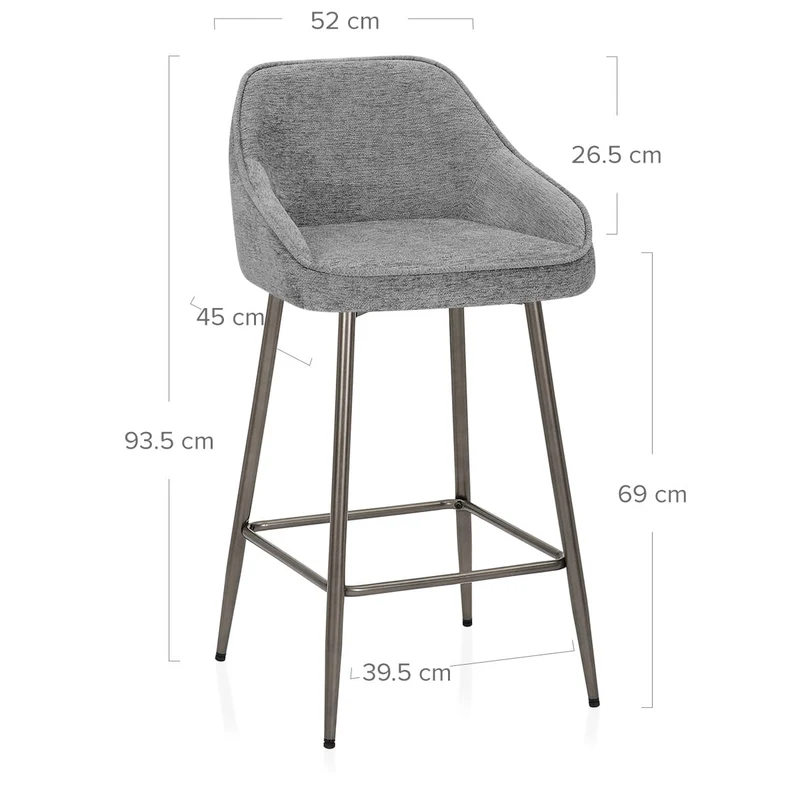 Tabouret Tissu - Cairns Gris