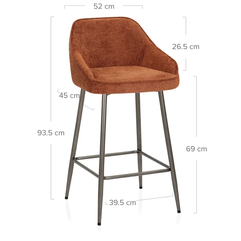 Tabouret Tissu - Cairns Orange