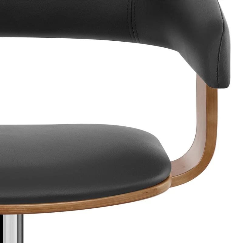 Chaise de Bar Bois Chrome - Orlando Noir