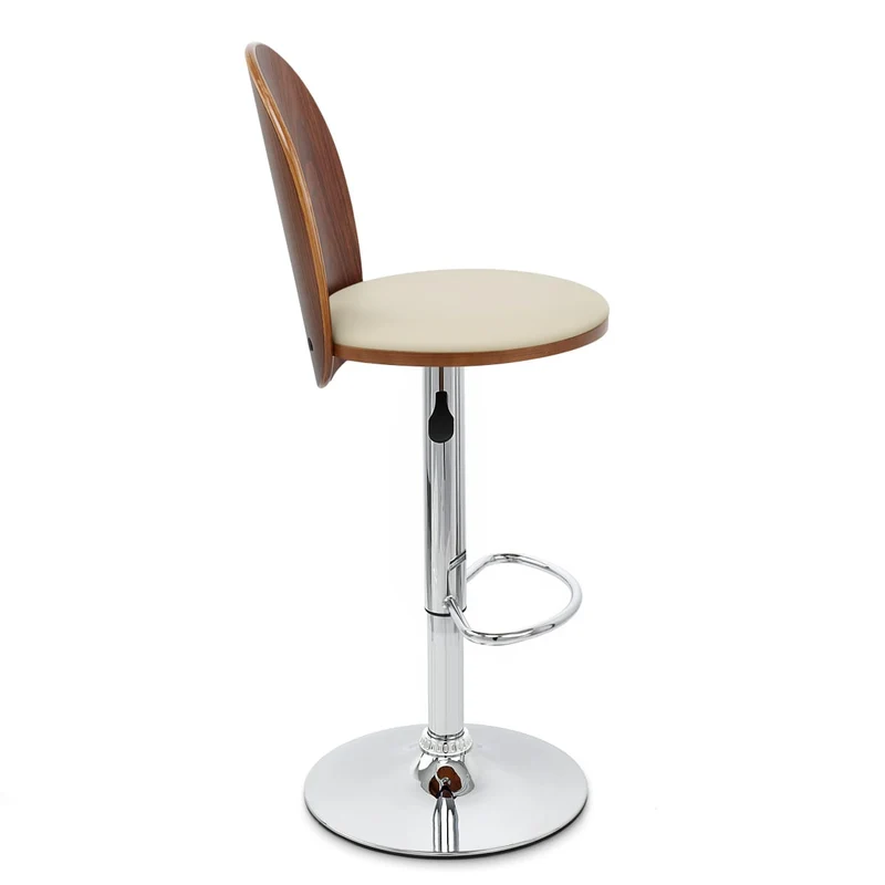 Chaise de Bar Bois Chrome - Bolero Crème