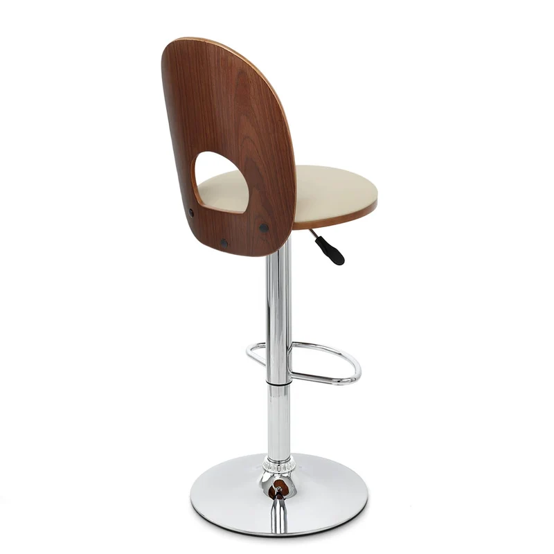 Chaise de Bar Bois Chrome - Bolero Crème