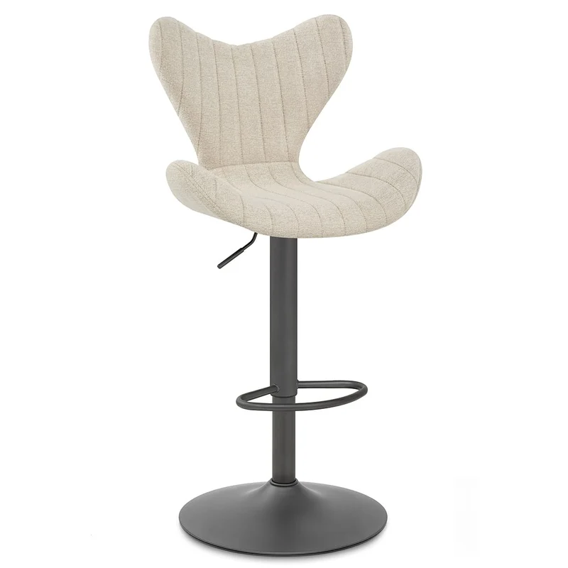Tabouret Graphite Tissu - BB Swivel Crème