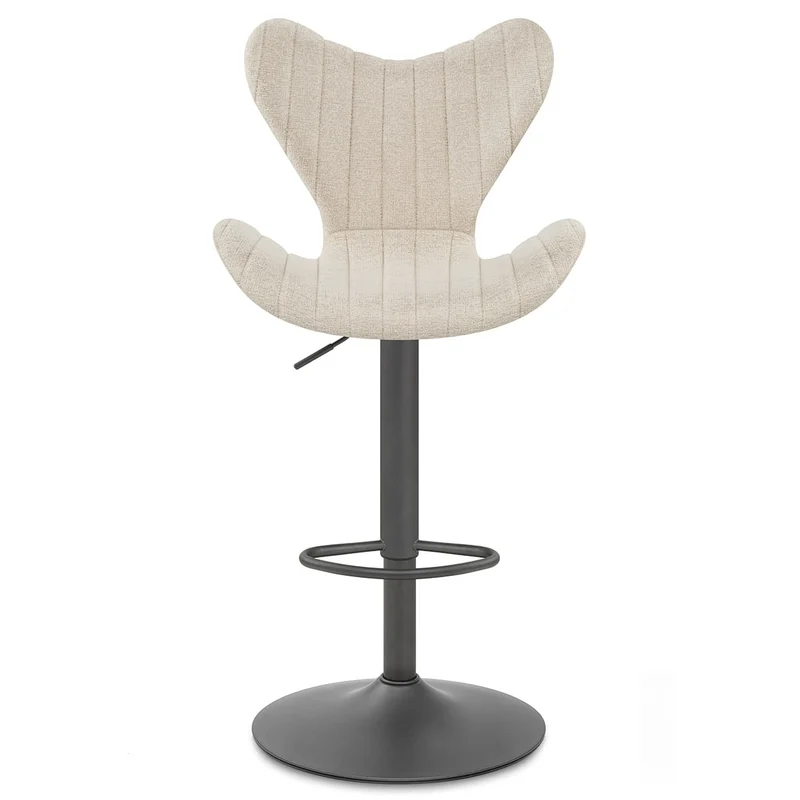 Tabouret Graphite Tissu - BB Swivel Crème
