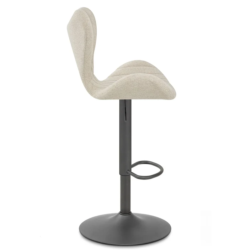 Tabouret Graphite Tissu - BB Swivel Crème