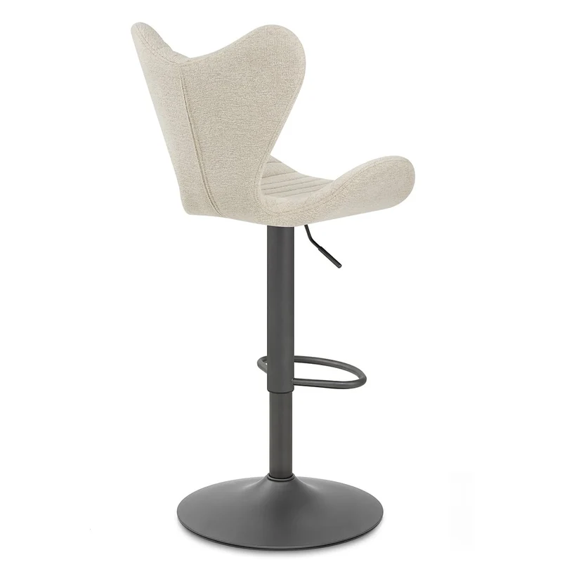 Tabouret Graphite Tissu - BB Swivel Crème
