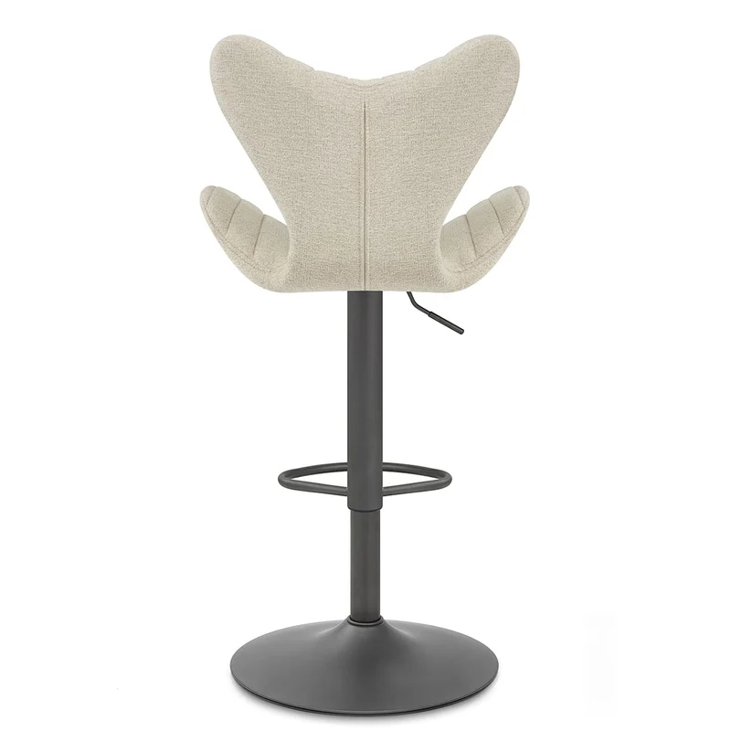 Tabouret Graphite Tissu - BB Swivel Crème