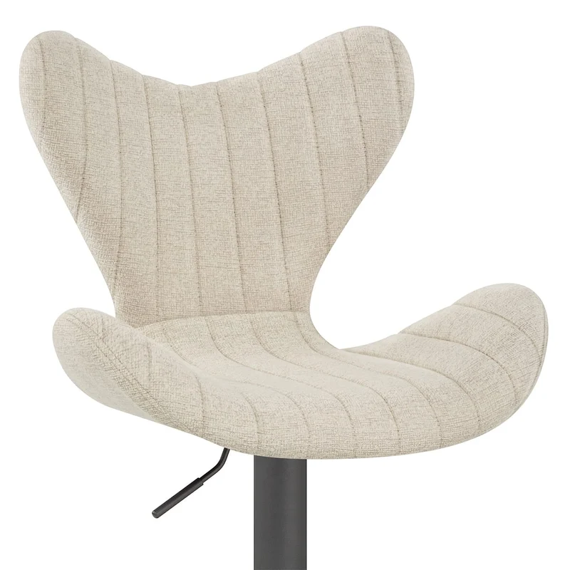 Tabouret Graphite Tissu - BB Swivel Crème