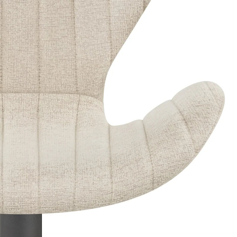 Tabouret Graphite Tissu - BB Swivel Crème