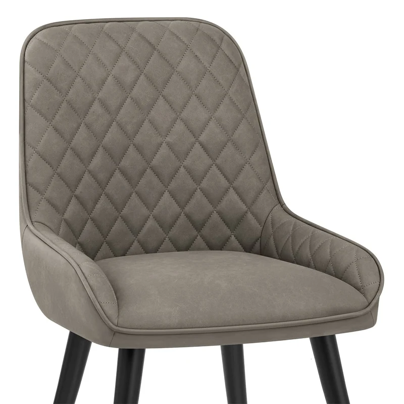 Chaise Faux Cuir - Azure Gris
