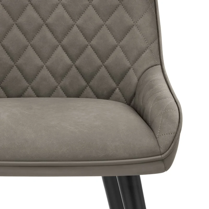 Chaise Faux Cuir - Azure Gris
