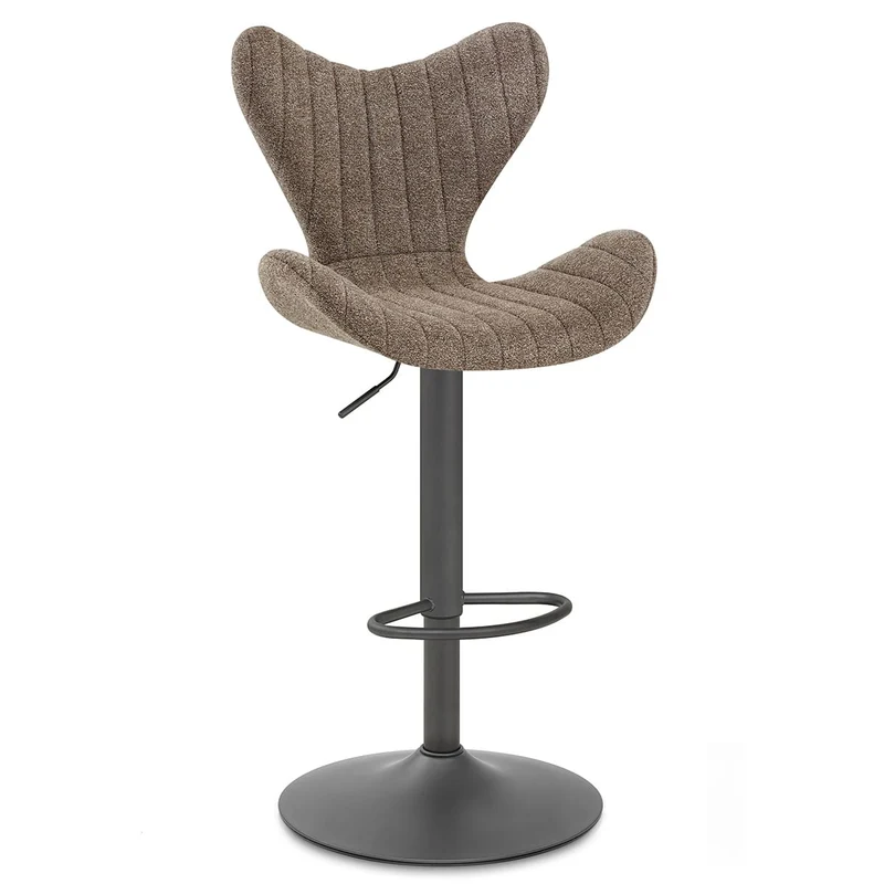 Tabouret Graphite Tissu - BB Swivel Marron