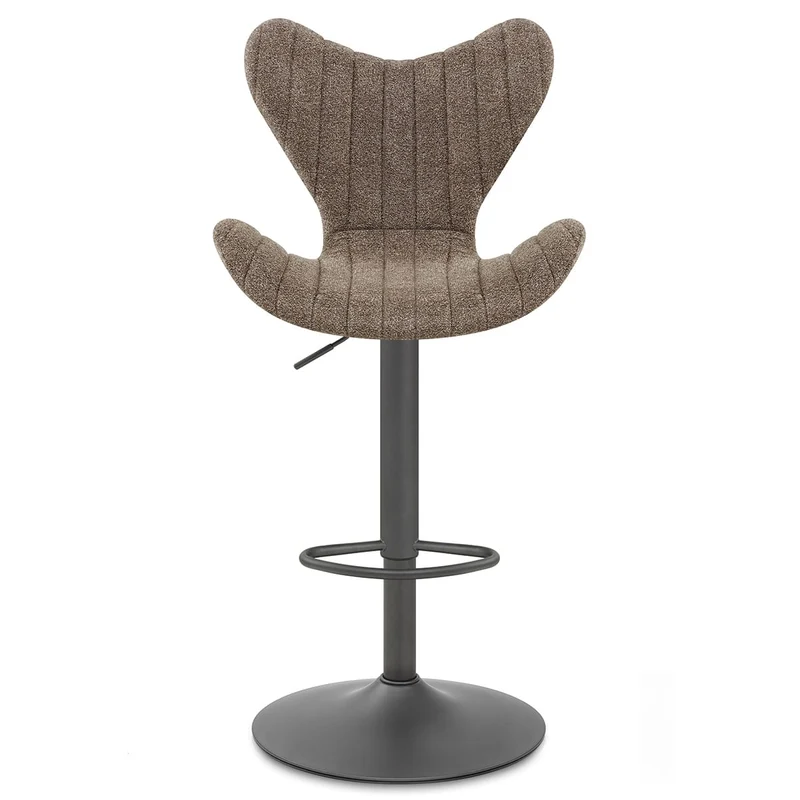 Tabouret Graphite Tissu - BB Swivel Marron