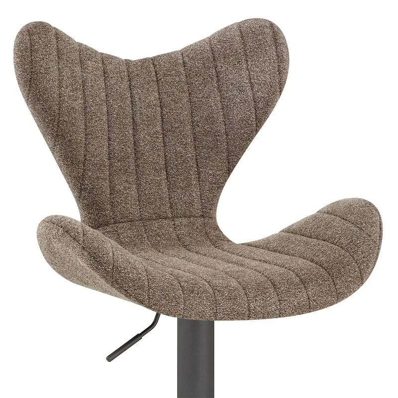 Tabouret Graphite Tissu - BB Swivel Marron