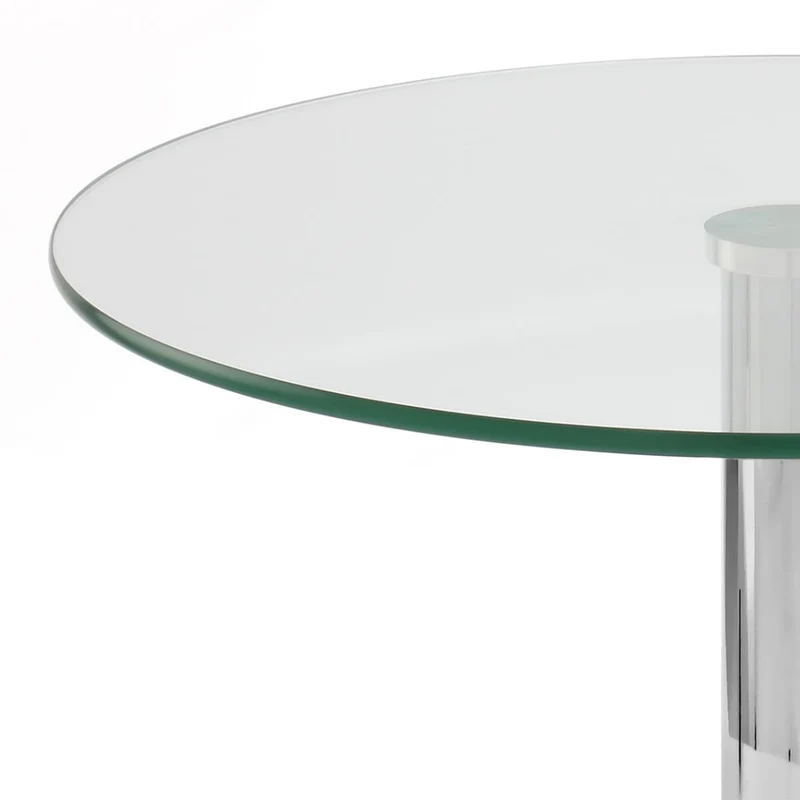 Table Basse Chrome Verre - Glacier Transparent
