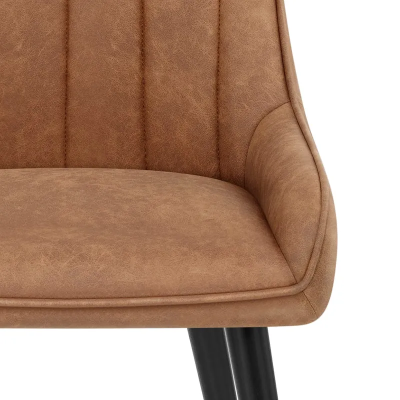 Chaise Faux Cuir - Rosa Marron