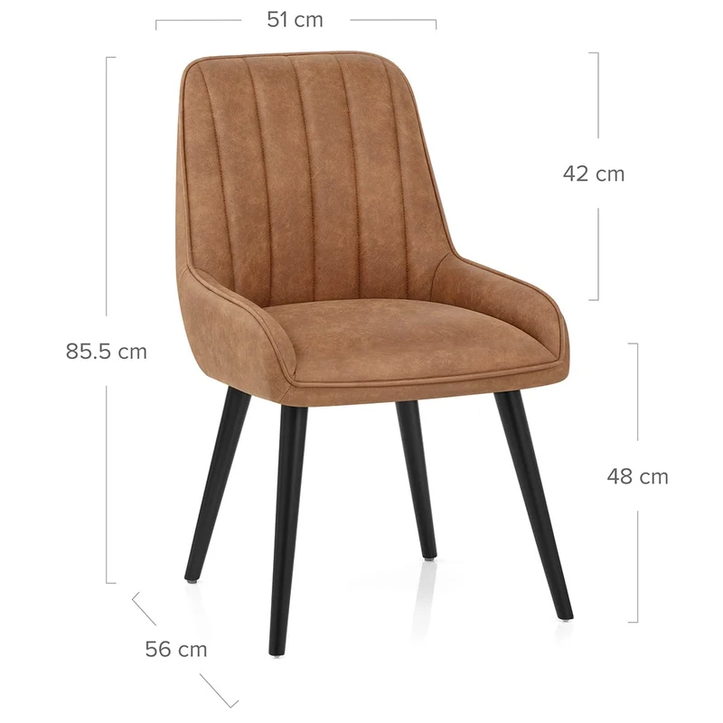 Chaise Faux Cuir - Rosa Marron