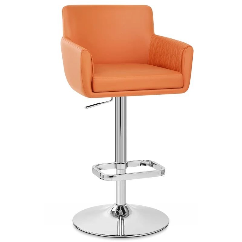 Tabouret Faux Cuir - Felipe Orange