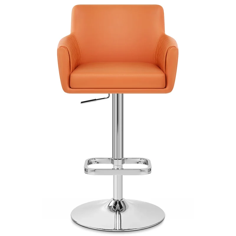 Tabouret Faux Cuir - Felipe Orange