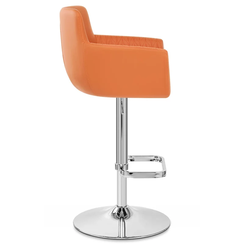 Tabouret Faux Cuir - Felipe Orange