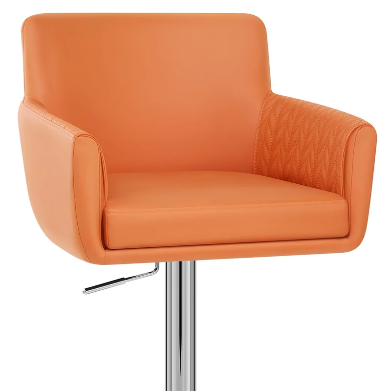 Tabouret Faux Cuir - Felipe Orange