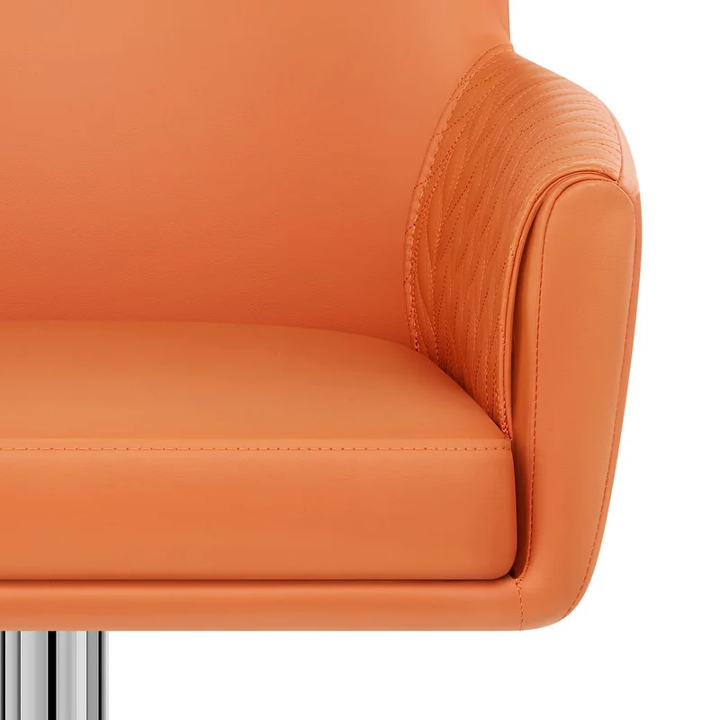 Tabouret Faux Cuir - Felipe Orange