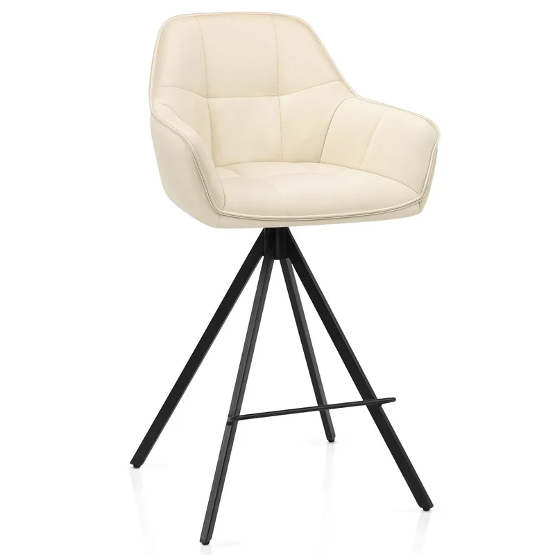Tabouret Faux Cuir - Venice Crème